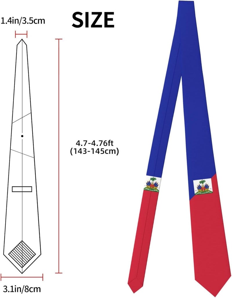 AKMCBSH National Flags Tie Comfortable Soft Novelty Necktie Unisex for Weddings Party Birthday Gift - Image 3